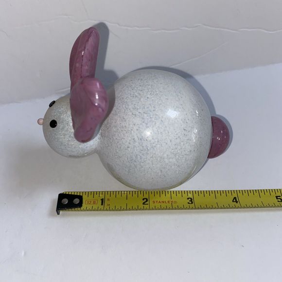 Thames Art Glass Bailey the Bunny Rabbit Signed 4" Easter - Picture 8 of 8